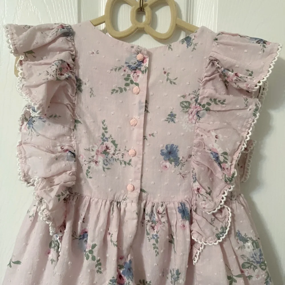 Catherine Malandrino Pink Floral Ruffle Dress